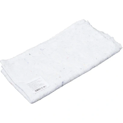 Тряпка для пола нетканое регенерир. прошивное полотно белое 70х80см