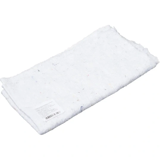 Тряпка для пола нетканое регенерир. прошивное полотно белое 70х80см