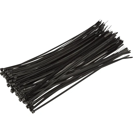 Хомут стяжка нейлоновая TOPFORT 4х250 (3,6х250 мм) чёрный 100 шт/уп