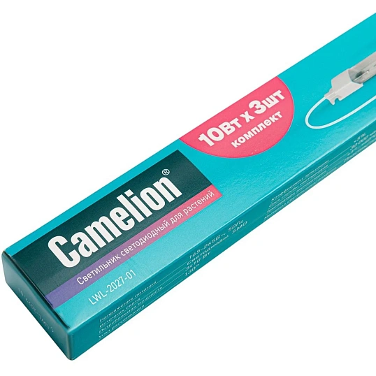 Фитосветильник для растений Camelion LWL-2027-01 3х10Вт IP40 600мм