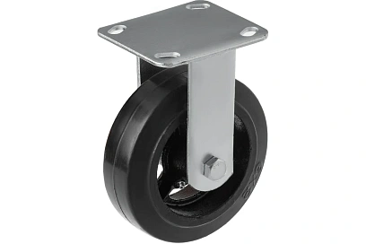 Колесо большегр. чугун FCD 63 150 мм (неповорот., пл., ч/рез., роликоподш.)