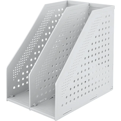 Лоток вертикальный Deli 78999Grey складной 2 отделения серый