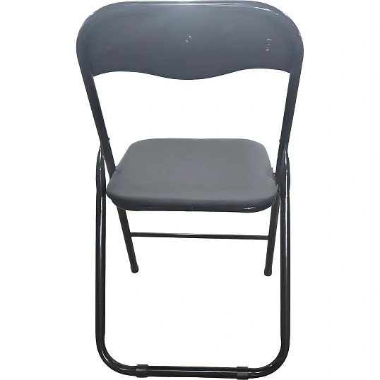 Стул складной ЮТК Easy Chair экокожа, черный 78х45х46,5см