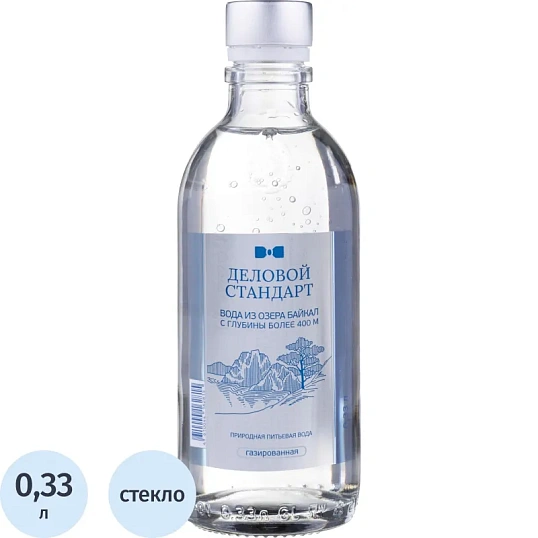 Вода питьевая Деловой Стандарт 0,33 газ стек/бут (LEGEND of BAIKAL)
