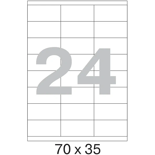 Этикетки самоклеящиеся 70х35 мм / 24 шт. на листе А4 (100 л