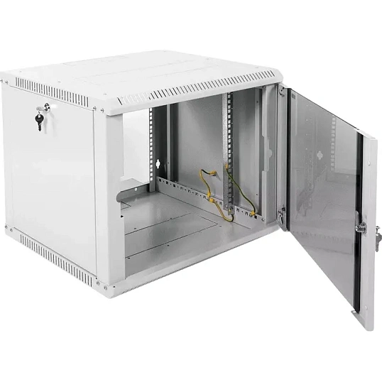 Шкаф настенный телеком. ЦМО разб. 9U (600х520) дверь стекло (ШРН-Э-9.500)