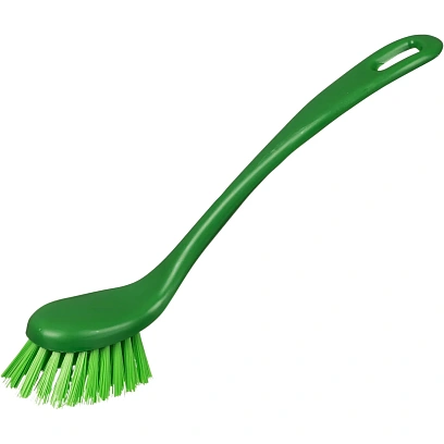Щетка для мытья посуды FBK,удлинненная полужесткая 225х35мм зеленая 10466-5