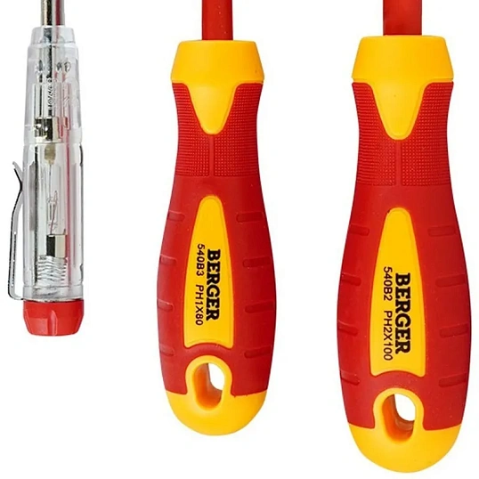 Набор отверток диэлектрических до 1000V 5 предметов BERGER BG1065