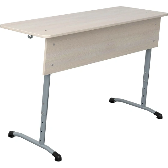 Парта MET_стол ученический Гармония 2-мест.3-7р.г.закр уг. дуб шамони/серый