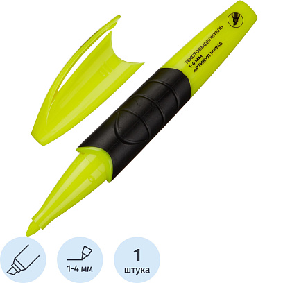 Маркер текстовыделитель КОМУС HY2396 желтый 1-4мм