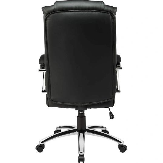 Кресло BN_Dt_EChair-561 TR рец. кожа черная, хром