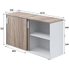 Шкаф-купе Комус Мебель К-Loft 241H041 1370х420х752 дуб сонома темн/белый