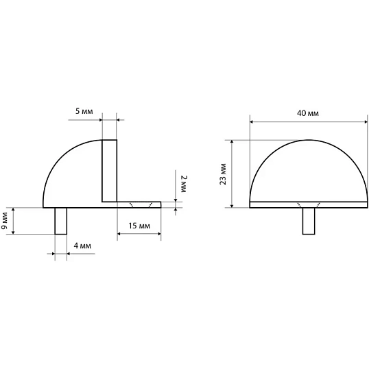 Фиксатор _УЗК ограничитель дв. СТАНДАРТ 8185 CP европакет, хром