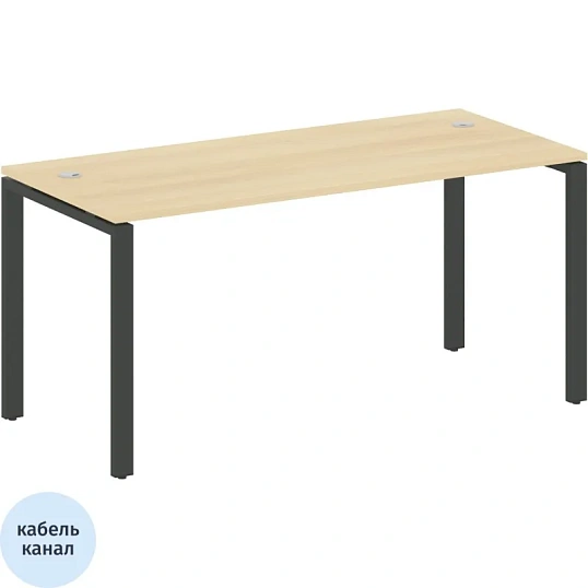 Стол Metal System Style П-обр. м/к БП.СП-4 1600x720x750 Акация Лорка/Антрац