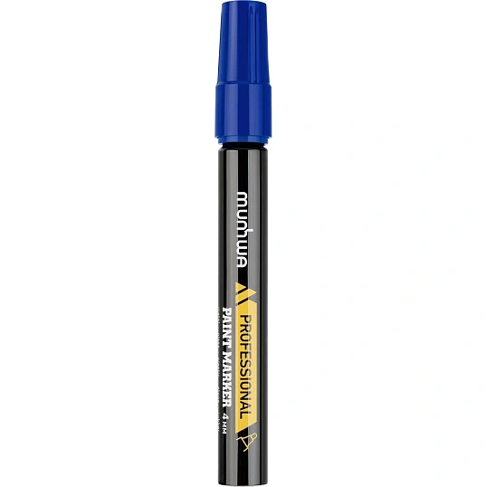 Маркер -краска MunHwa Professional Paint Marker синяя, 4мм, нитро-основа