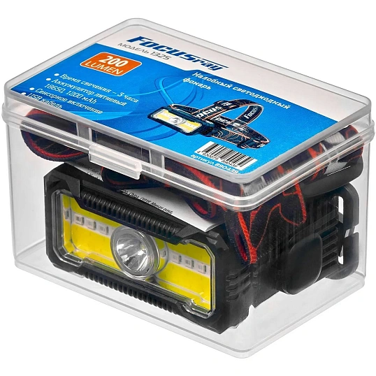 Фонарь налобный FOCUSray 1325 акку 18650 1200мАН 200 люмен,цифровой дисплей