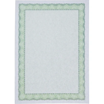 Сертификат-бумага А4 Attache 50 шт/уп зеленая рамка ID3