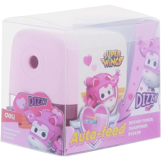Точилка для карандашей механич. Deli ER10409 Super Wings 1отв.,плас,ассорти