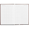 Ежедневник недатированный корич, тв.пер, 140х200, 160л, Lozanna AZ052/brown