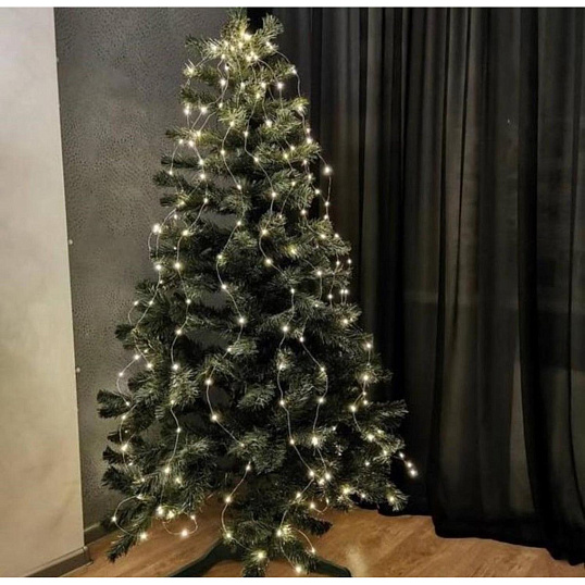 Электрогирлянда 600 LED ламп, длина 300 cм, тепл.белый, 8 реж., арт.94791