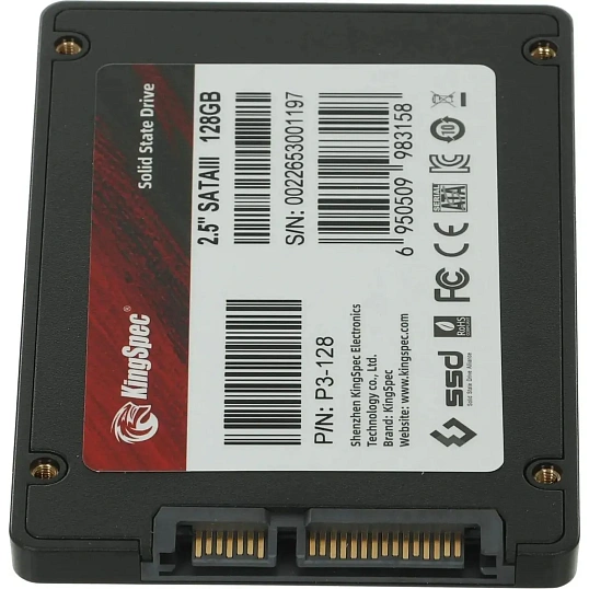 SSD накопитель Kingspec SATA-III 128GB P3-128 2.5