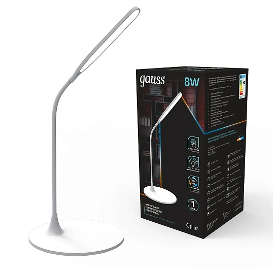 Светильник Gauss Qplus GTL502, 8W 500lm 3500-5500K 170-265V белый димм LED