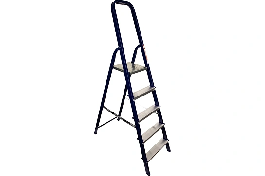 Стремянка стальная окрашенная с алюминиевыми ступенями 5 ст. арт M8405