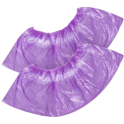 Бахилы п/э Elegreen фиолетовые, арт.ПНД-8/1р-Ф, 2,2 г,950 пар/уп