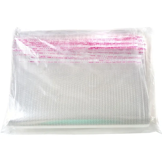 Пакет БОПП 250x350мм+40мм клапан со скотчем 30мкм с перфорацией 100 шт/уп