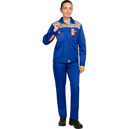 Костюм лет жен (куртка, бр) л10 вас/сер/оранж 80-84/170-176