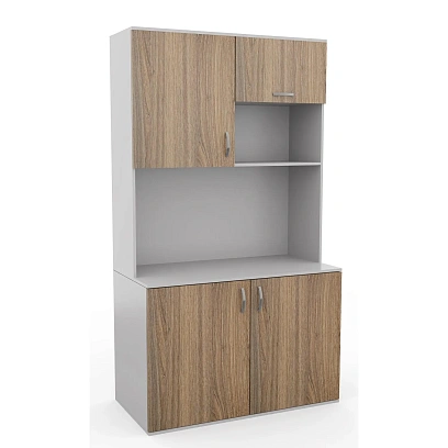 Кухня OV_Мини Ринг КМ 214 темный дуб шамони/серый