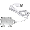 Разветвитель USB 2.0 Buro BU-HUB4-0.5-U2.0-Candy 4порт. серебристый