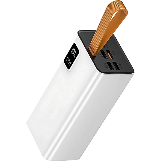 Внешний аккумулятор PERO PB08 40000 mAh,Li-Pol,output USB-C + 4USB-A,белый