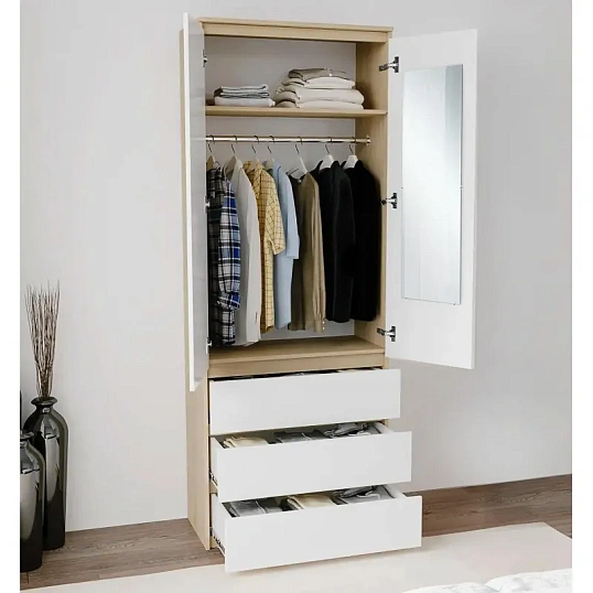 Зеркало KD_на шкаф ЛДСП Комус Мебель К-1И.300х700