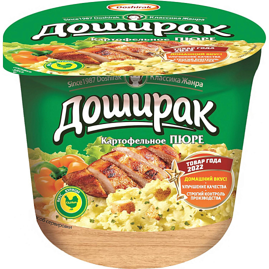 Картофельное пюре Доширак с курицей, 40гх24шт
