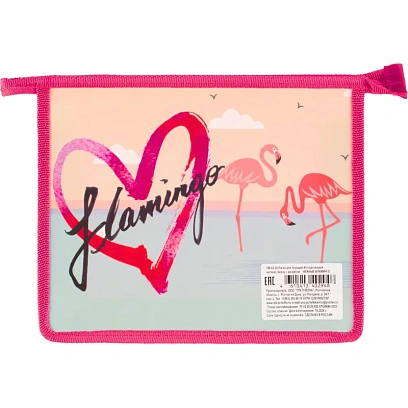 Папка для тетрадей А5 пластиковая, печать на картоне,молния сверху ПМ-А5-29