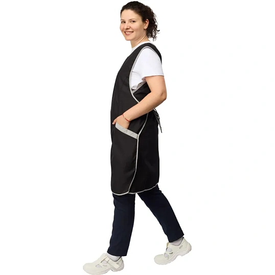 Фартук сарафан Маркет Мастер  цвет черный/серый