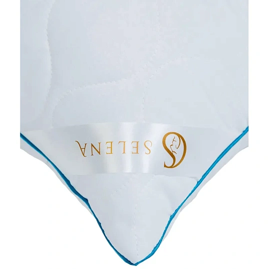 Подушка 50х70 стеганная (микрофибра/лебяжий пух), белый