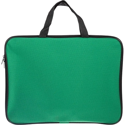 Папка-портфель А4 ручка из тесьмы зеленый/1Ш421_6265