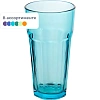 Стакан стеклянный 355 мл (цвета в ассортименте: бирюзовый/зелёный)