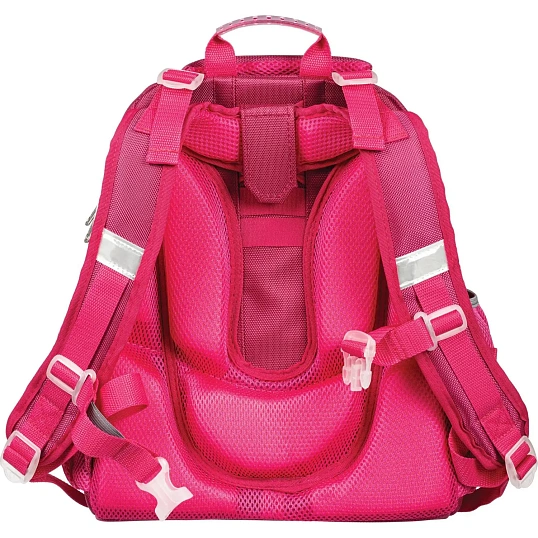 Ранец Basic Bunny ярко-розовый, 2 отд., эргоном. спинка     