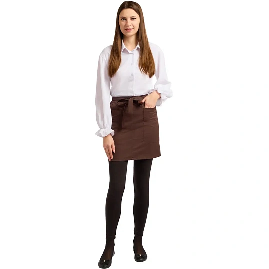Фартук официанта универсальный коричневый (короткий)