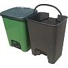 Контейнер-бак мусорный 25л с педалью, зеленый