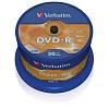 Носители информации DVD-R, 16x, Verbatim Azo Matt Silver, Cake/50, 43548