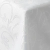 Скатерть Luscan Журавинка 145х145см (88%ПЭ, 12%хлопок) рис веточка, белый