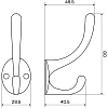 Вешалка настенная УЗК_Крючок двухрожковый StahlBuro 603 BL (16165) мат.чер