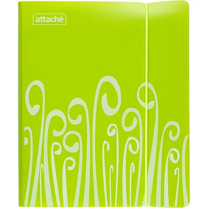 Бизнес-тетрадь А5,120 л,пласт обл,на рез,с разд, ATTACHE FANTASY,салат