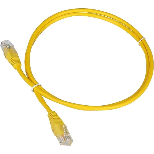 Патч-корд TWT TWT-45-45-1.0-YL UTP кат.5e, 1.0 м, желтый
