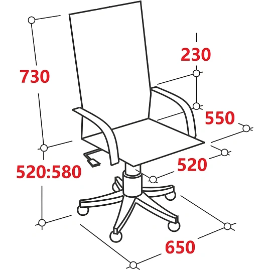 Кресло BN_SH_EChair-515 MPU кожзам черный, хром