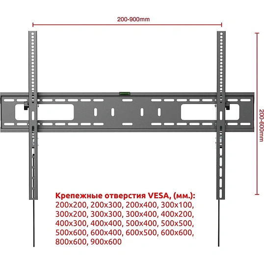 Кронштейн Uniteki TM1609, настенный, наклонный, 60-120, сверх мощный